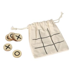 Wooden Tic Tac Toe Game – Portable Set